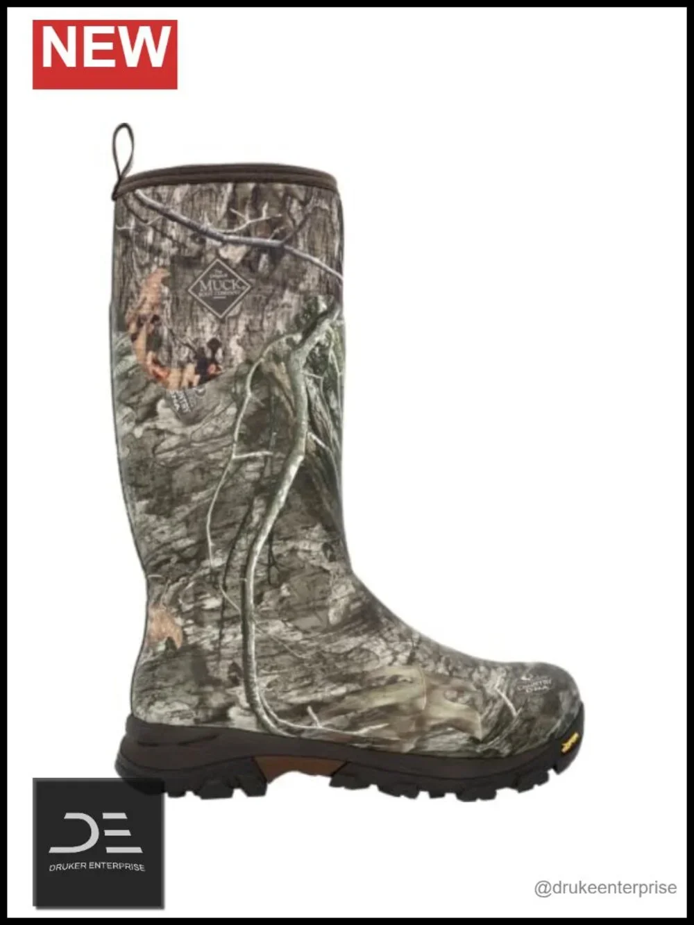 Waterproof Insulated Knee-High Pull-On Winter Work Boot With Camo Pattern